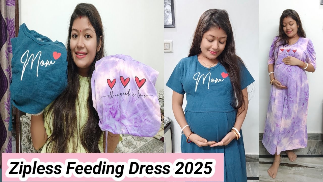 Zipless Feeding/Maternity Dress Haul 2025 || Pregnancy Dress|| Krrish Sarkar