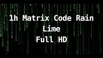 1h Matrix Code Rain | Digital Rain Animation | Screensaver | Lime | Full HD