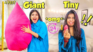 We used only GIANT & TINY products for 24 hours!! *extreme challenge* 😂