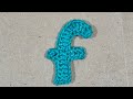 f | Crocheting Alphabet f | How to Crochet Small Letter f | Lower Case Crocheting Tutorial|Beginner