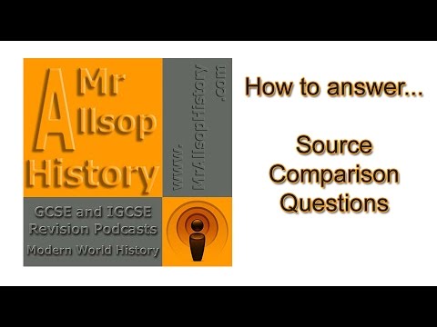 GCSE History source paper tips - how to compare sources revision