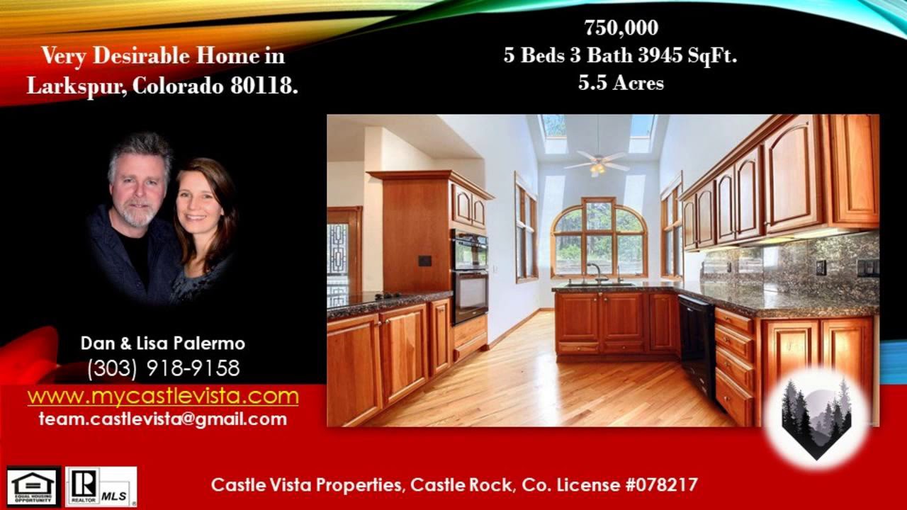 Homes for sale with 5 acres in Larkspur Co 80118