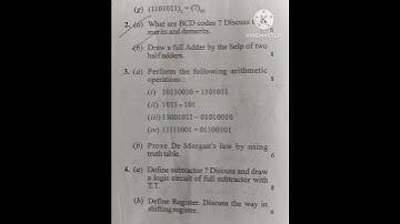 BCA 2nd  Semester || Logic Design