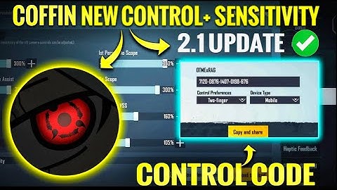 COFFIN NEW 2.1 SENSITIVITY SETTINGS/Coffin 4 finger claw control code/Coffin sensitivity pubg (2022)