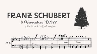 Franz Schubert ✨ 8 Ecossaises D.977 ✨ No.3 in A-Flat Major ✨ Scrolling Piano Sheet Music
