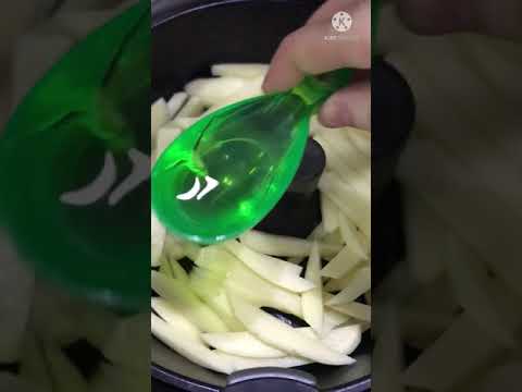 البطاطس المقرمشه بمعلقه واحده زيت في القلايه الهوائيه تيفال اكتيفراي وطريقه تشغيلها