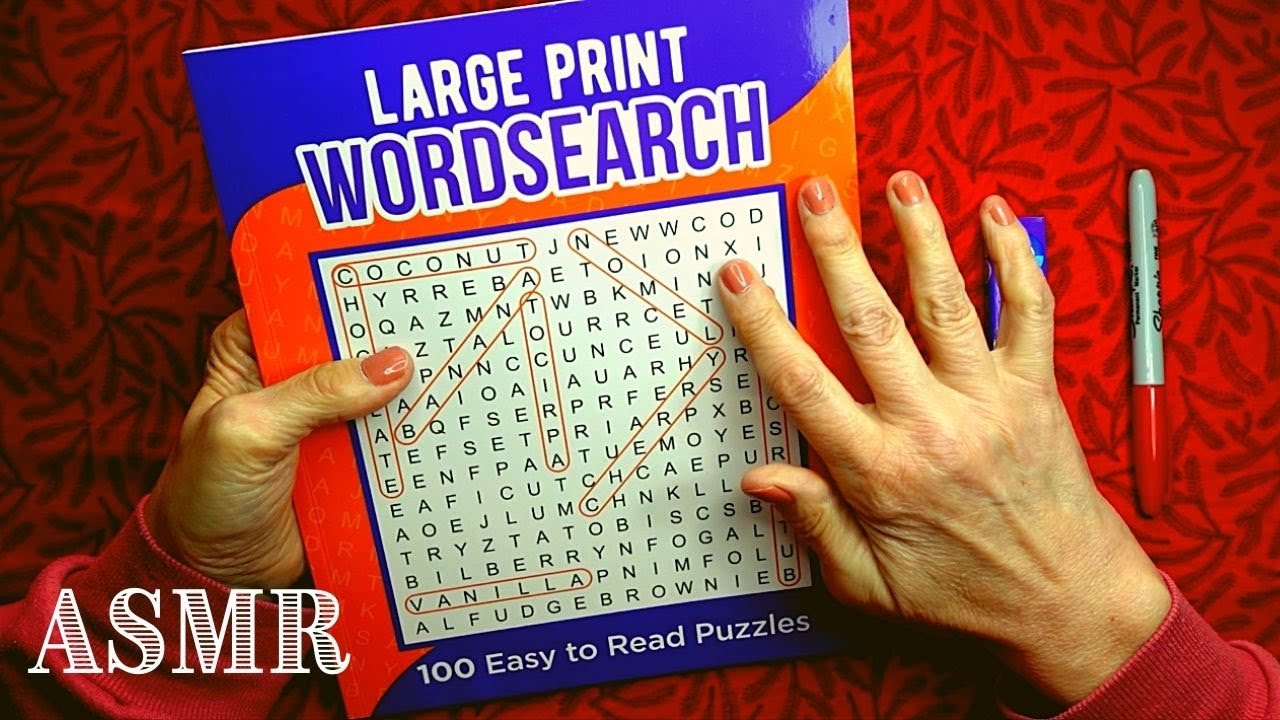 ASMR | Wordsearch and Gum! Whispered Puzzles!