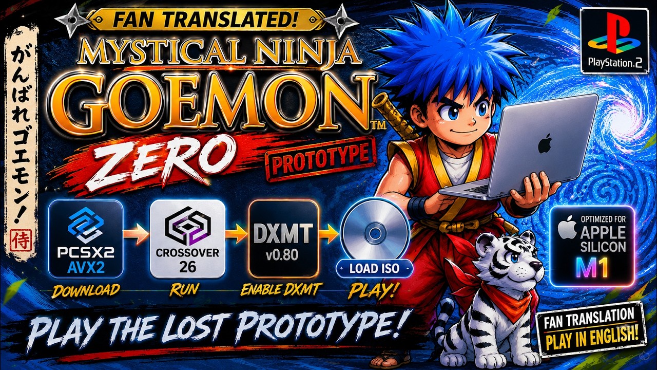 macOS | How to play Mystical Ninja Goemon Zero (Prototype) PCSX2