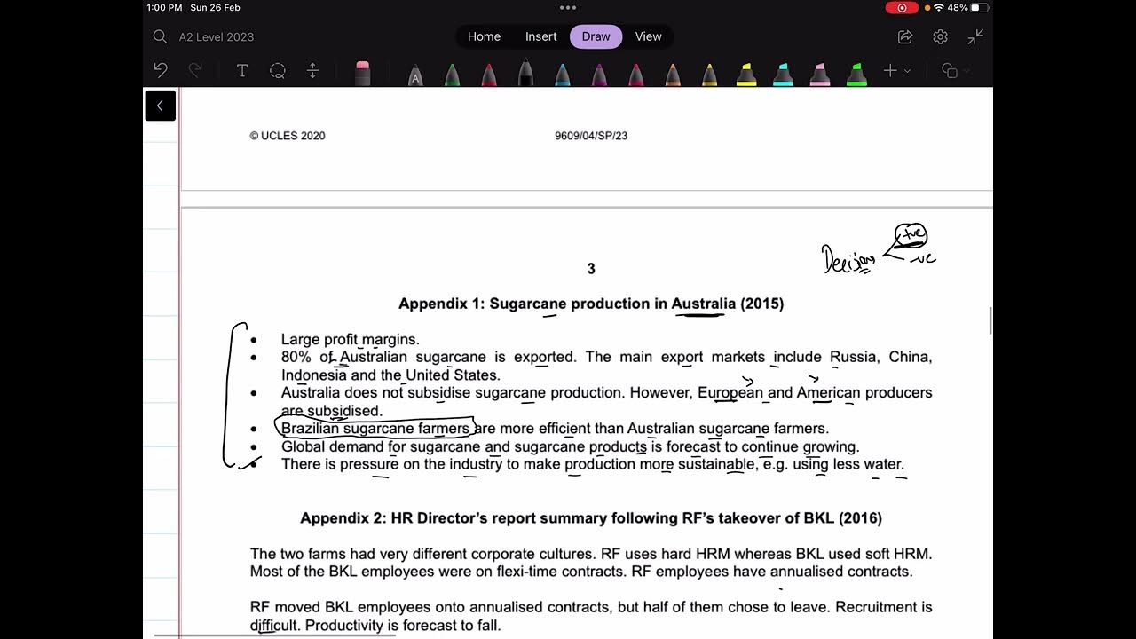 Business 9609 paper 4 specimen paper analysis may june 2023