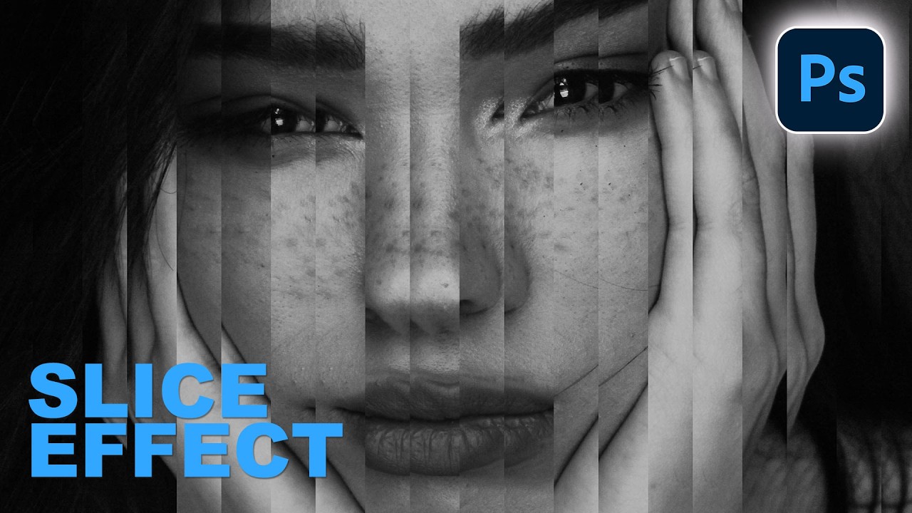 How to Create a Portrait Slice Effect in Photoshop, on YouTube