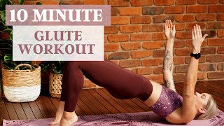 10 MINUTE GLUTE BRIDGE WORKOUT | Pilates At Home | Low Impact | NO EQUIPMENT