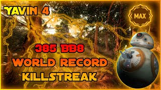 385 BB8 WORLD RECORD Killstreak by the best BB8 player / Star Wars Battlefront 2