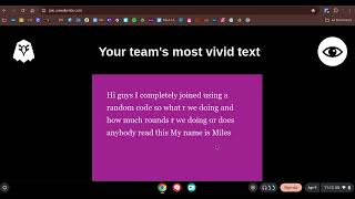 Joining a We Will Write game