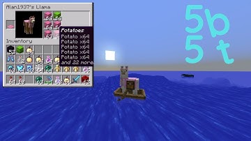5B5T lama in middle of ocean shulker boxes loot