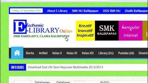 Web Perpustakaan Digital SMK NU Balikpapan | E-Library Balikpapan
