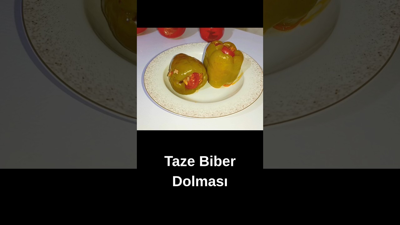 ZEYTİNYAĞLI TAZE BİBER DOLMASI TARİFİ❗ BİBER DOLMASI NASIL YAPILIR❓#biberdolması #tarif #recipe