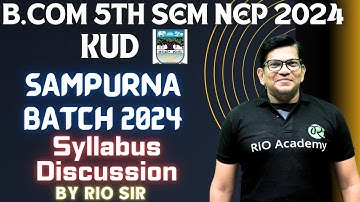 B.com 5th sem NEP | Syllabus Discussion #bcom5thsem #kud #incometaxreturn #costaccounting