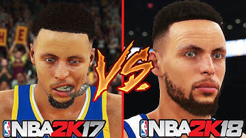 NBA 2K18 vs NBA 2K17 Player Faces Comparison Ft. Stephen Curry, LeBron James, Kevin Durant...etc