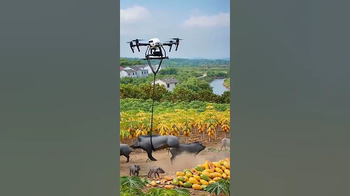 Drone Ambushes a Wild Boar Damaging the Garden!