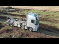 4K| Volvo L60G Loading Volvo FH13 460 Hook Lift With trailer