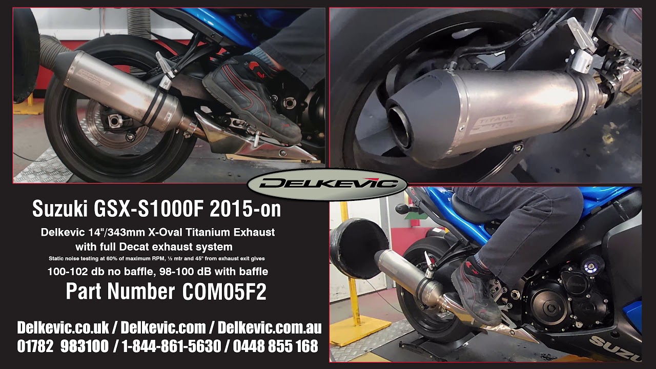 Delkevic Exhaust Muffler X-Oval Titanium sound Suzuki GSX-S1000