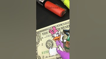 Create your own custom dollar 💵 bill with posca markers! #art #drawing #posca