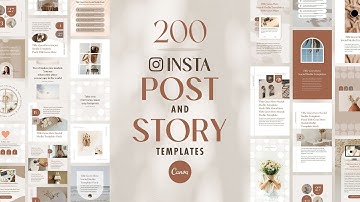 Instagram Post Story templates Canva Shadow - Reel IGTV Cover Pinterest Animated Social Media Pack