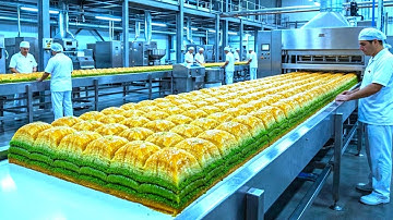 Inside the Baklava Factory – How Traditional Pastries Are Mass-Produced (Full Process)