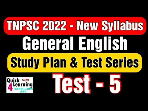 TNPSC Group 2/2A General English New Syllabus Test 5 - 2022 | General ...