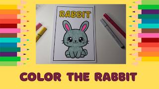 Cute Rabbit Coloring for Kids Find my full collection of printable coloring books and pages on Etsy