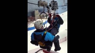 Zip line rescue training