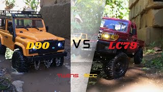 RC || MN D90 vs MN82 LC79 Off Road Challenge Defender 90 Vs Toyota LC 79