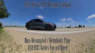2023 Audi RS3 - 485 Designs Catback - Valve Open and Closed Comparison