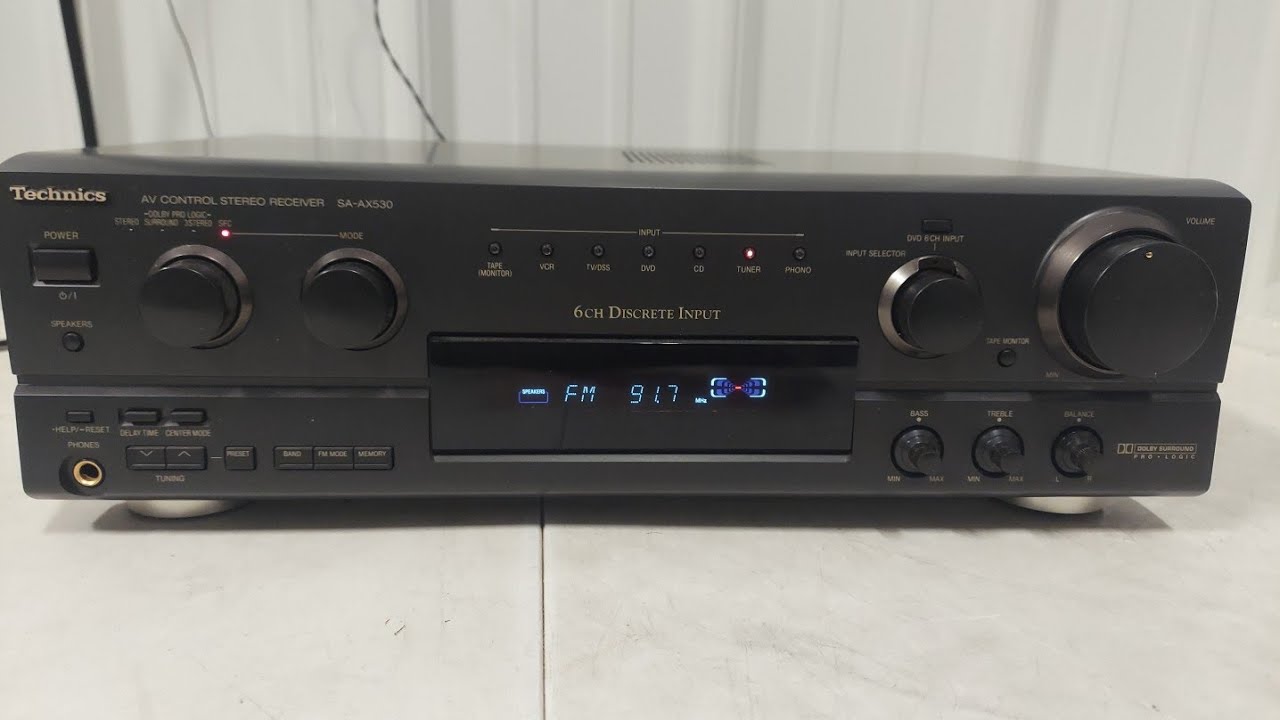 Technics Av Control Stereo Receiver SA-AX530 - YouTube