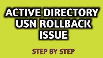 Active directory replication issue after USN rollback