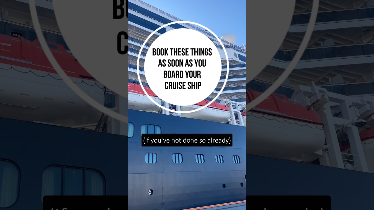 Book these 5 things first on your cruise #cruisetips #embarkationtips