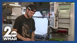 Baltimore manufacturer hopes his "made in USA" business will now pay off