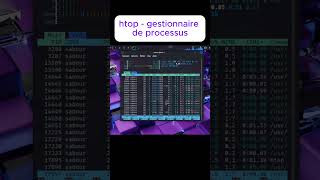 HTOP - Le gestionnaire de processus ultime.  #cybersecurity #astuce #linuxcommandlinetutorial