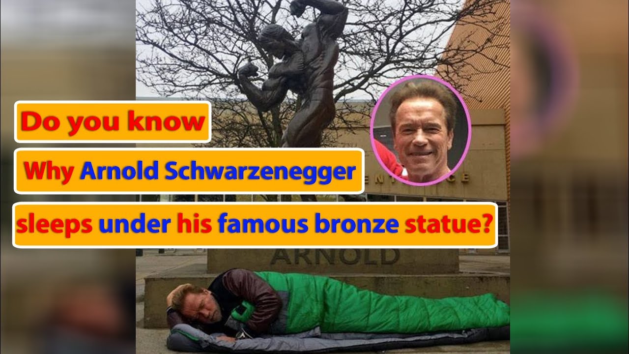 Arnold Schwarzenegger posted a picture of him sleeping under his famous bronze statue|Enlightening