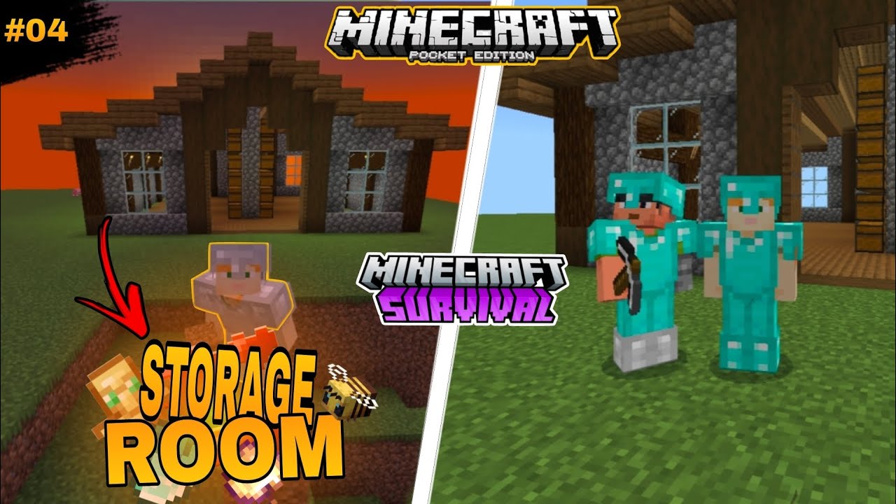 "We Build A New Storage Room | Minecraft Survival Series EP #04 - YouTube