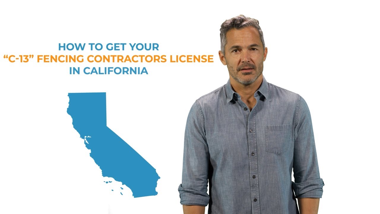 How To Get C13 Fencing Contractors License YouTube