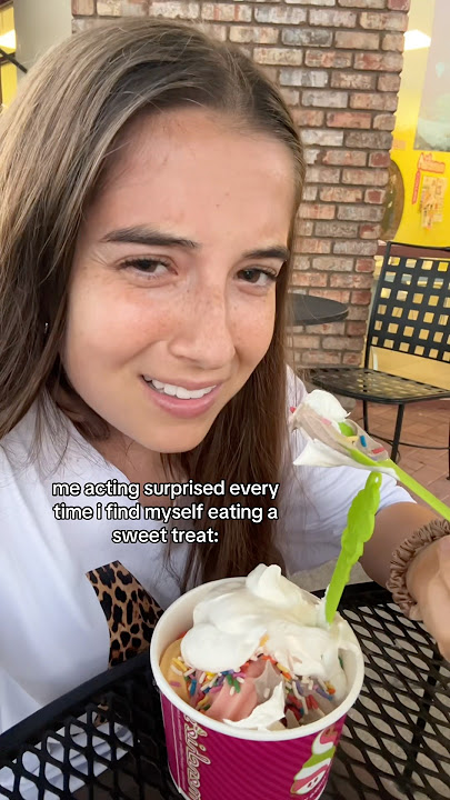 i guess i have to finish it now 🤷🏻‍♀️🤭 #frozenyogurt #relatable #fyp