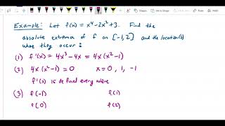 Extreme values and critical points   Optimize fourth degree quartic polynomial on closed interval