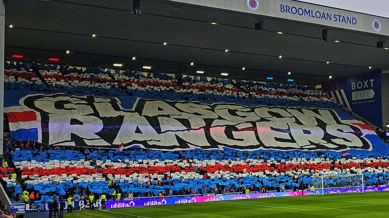 WHAT A TIFO 🔴⚪️🔵 RANGERS 2-1 SERVETTE FC - CHAMPIONS LEAGUE QUALIFYING ...