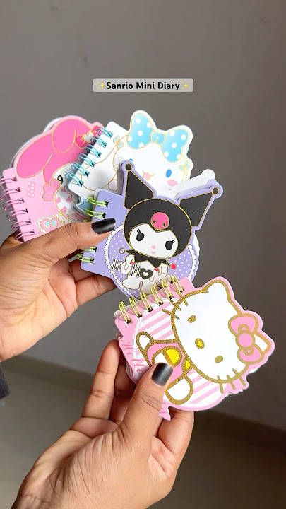 Mini Sanrio Diary 🌷✨🎀#trendingshorts #sanrio #trendingonshorts #shorts #kuromi #stationery