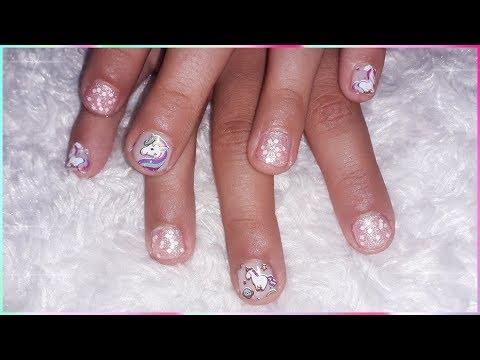 Uñas Unicornio Fáciles Para Niñas - Beautybigbang - YouTube