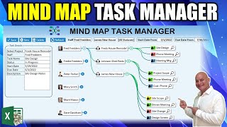 How To Make An Automated 1-Click Mind Map & Task Manager In Excel [FREE Download] screenshot 3