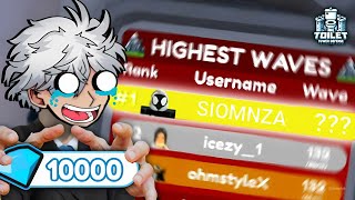 ติดบอร์ดด้วยงบ 10,000 เพรช !! จะทำได้มั้ย ? | Roblox Toilet Tower Defense