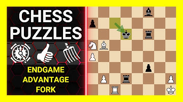 Chess Puzzles to Practice. Themes: Endgame, Advantage, Fork. Learn Chess