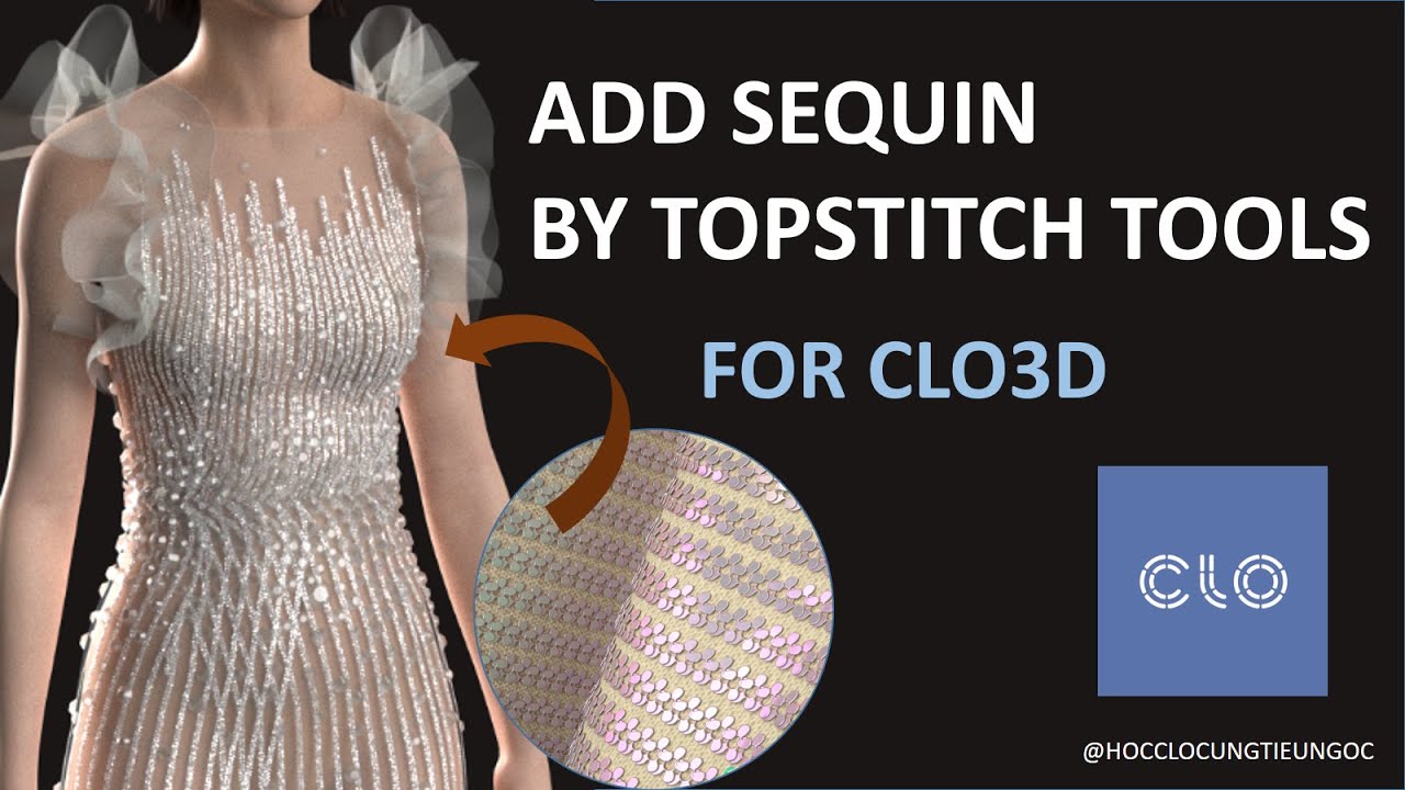 ADD SEQUIN ON TO THE GARMENT_[THÊM SEQUIN VÀO TRANG PHỤC BẰNG CÔNG CỤ
